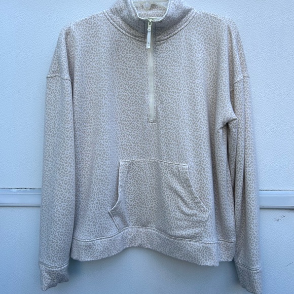 Vineyard vines leopard printed pullover half zip sweatshirt WOMENS XL dreamcloth - Picture 3 of 13
